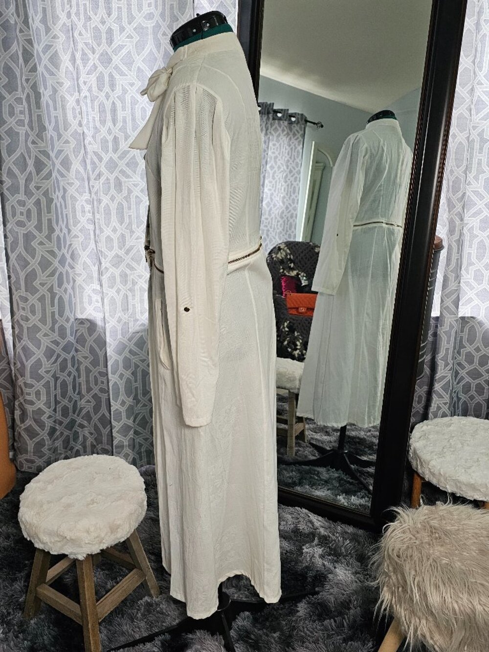 Miss Sis FNK Cream Convertible 2‑in‑1 Duster Dress & Cropped Jacket – NWT - Picture 2 of 8